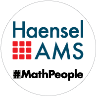 Haensel AMS Logo Round White #MathPeople
